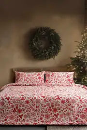 Cotton Collection Kışlık Pazen Çift Kişilik Nevresim Seti Floral 4
