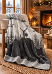 La Notte Tek Kişilik Battaniye Gray Deer 1