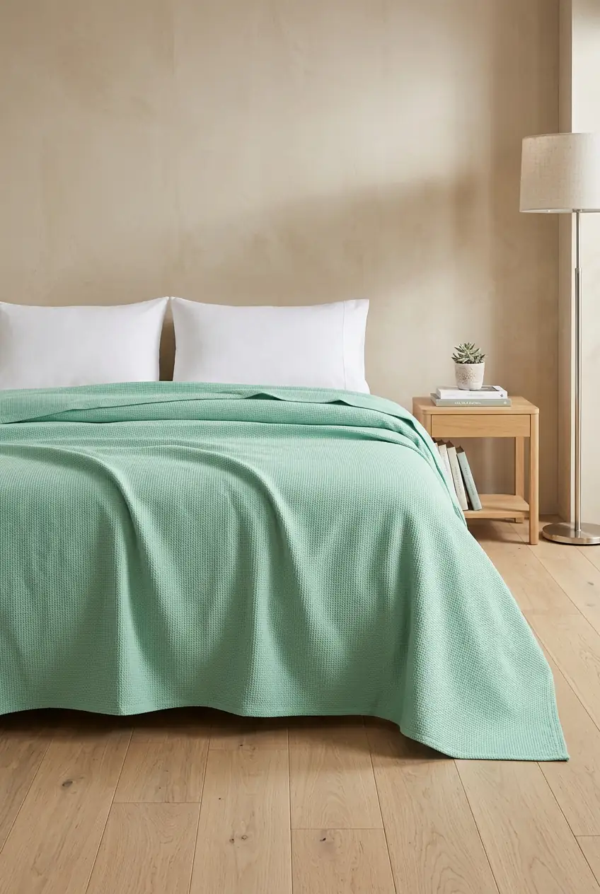 Cotton Collection Pike Çift Kişilik Pike Yeşil 3
