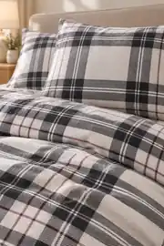 Cotton Collection Flanel Çift Kişilik Nevresim Seti Light Grey 3
