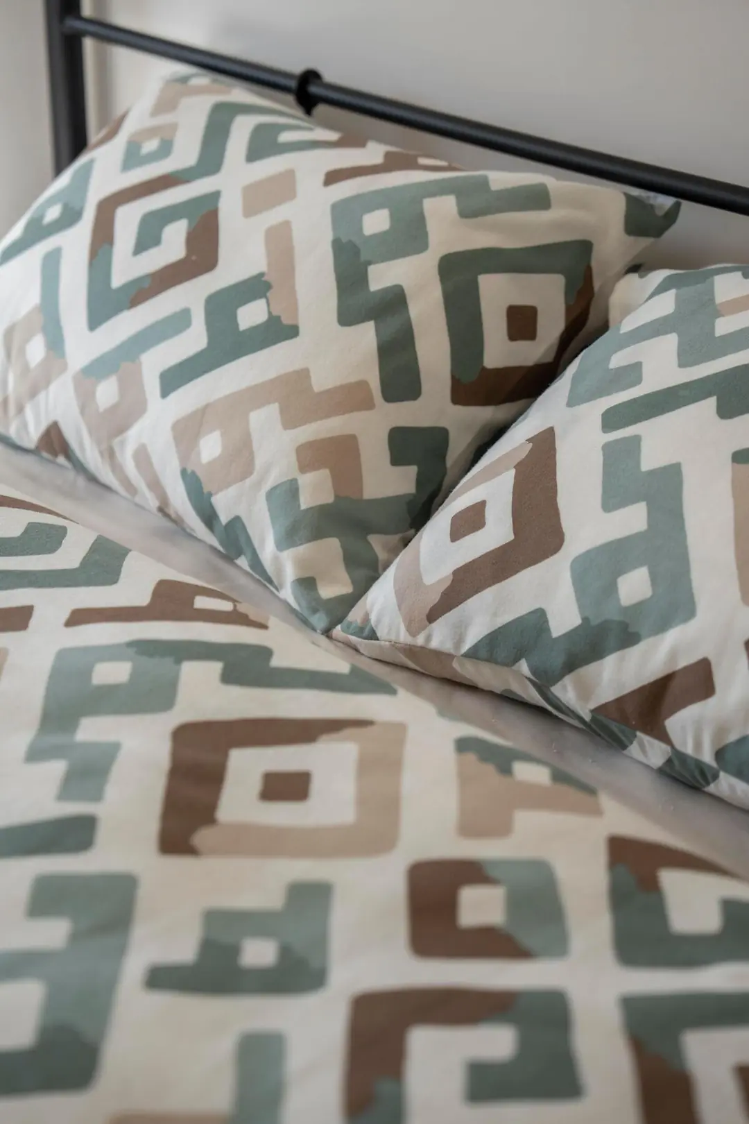 Cotton Collection Kışlık Pazen Tek Kişilik Nevresim Seti Geo Harmony 8
