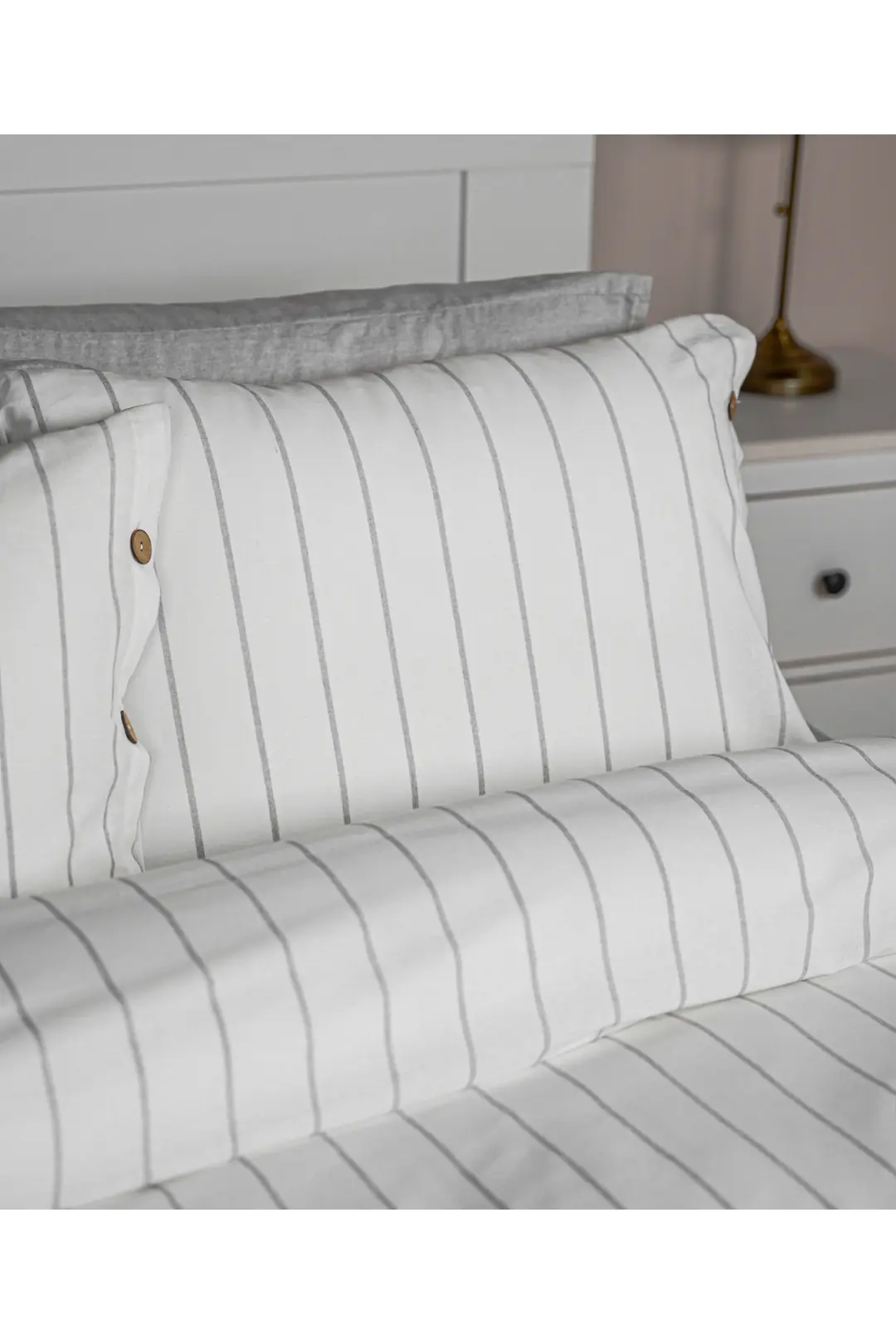 Cotton Collection Çift Kişilik Çizgili Nevresim Seti Rayuna 4