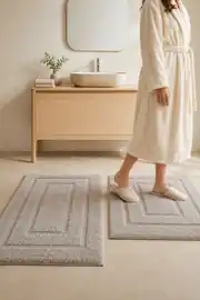 Cotton Collection Trend 2'li Banyo Paspası Vizon 60x100+50x60 cm 2