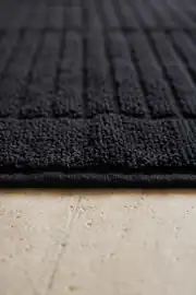 La Notte Solid Color 50x70 Havlu Paspas Siyah 4