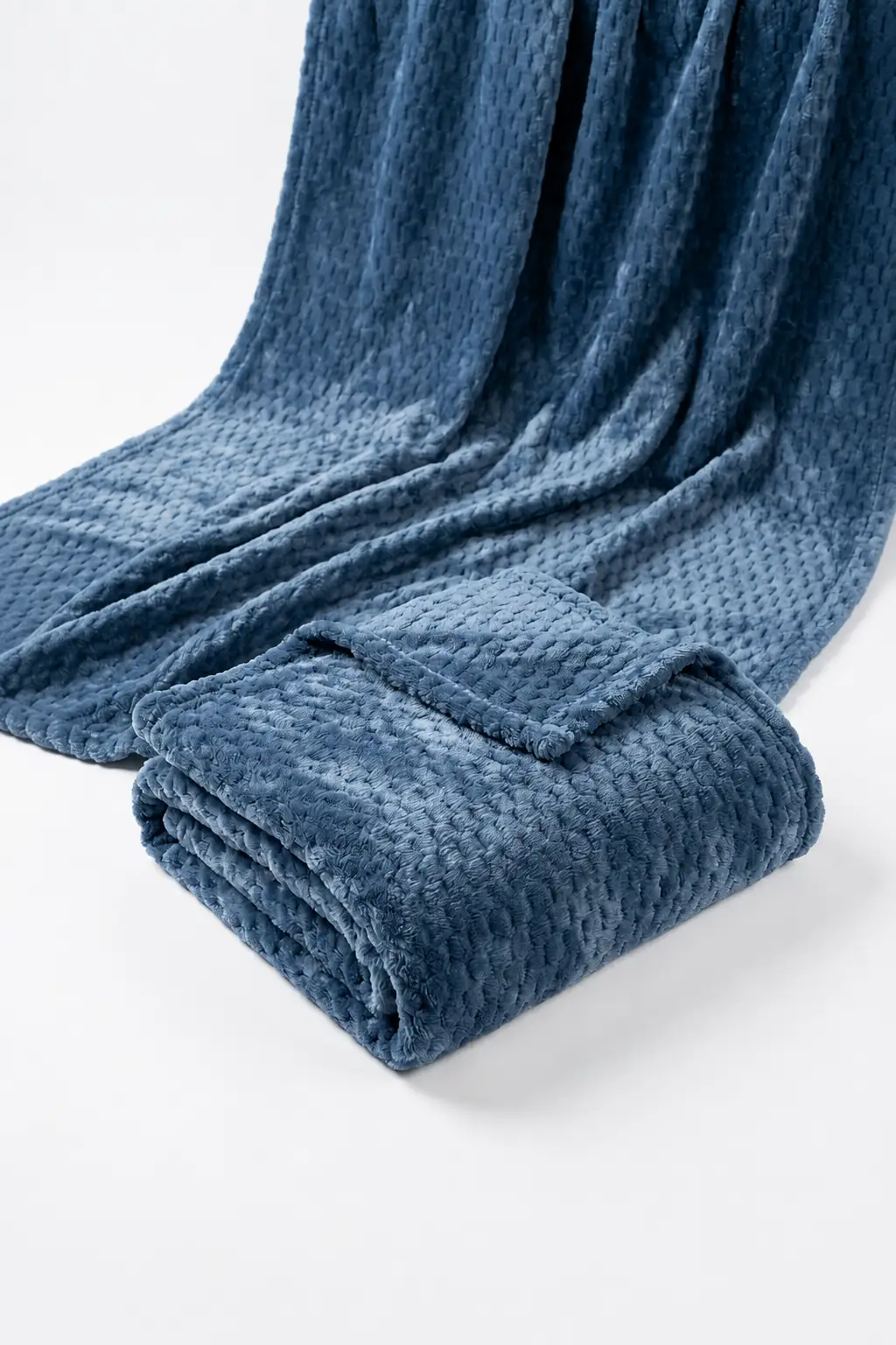 La Notte Soft Elegant Tek Kişilik Battaniye Koyu Mavi 5