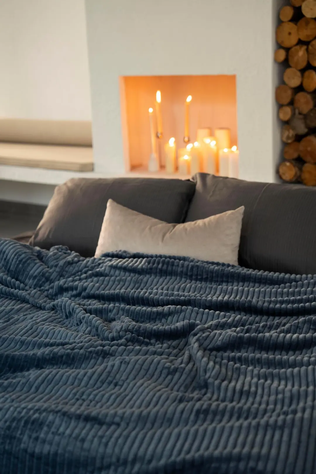 La Notte Çift Kişilik Battaniye Denim 3