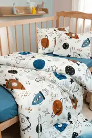 Cotton Collection %100 Pamuk Bebek Nevresim Takımı Space 3