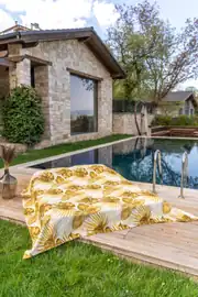 Cotton Collection Tek Kişilik Yatak Örtüsü Palmera 9