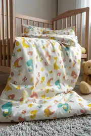 Cotton Collection %100 Pamuk Bebek Nevresim Takımı Dinosaurs 6