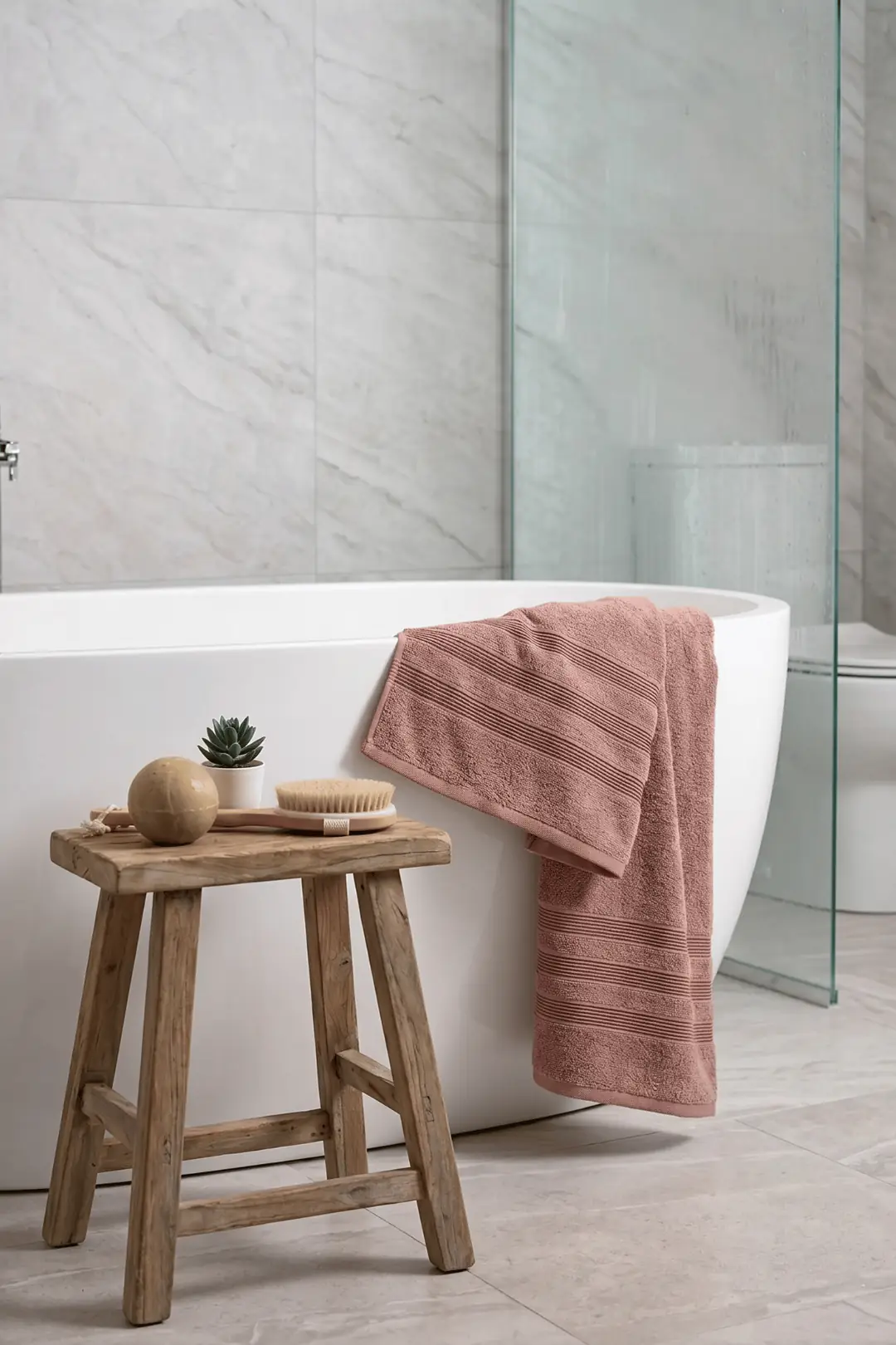 Cotton Collection Banyo Havlusu Kahve