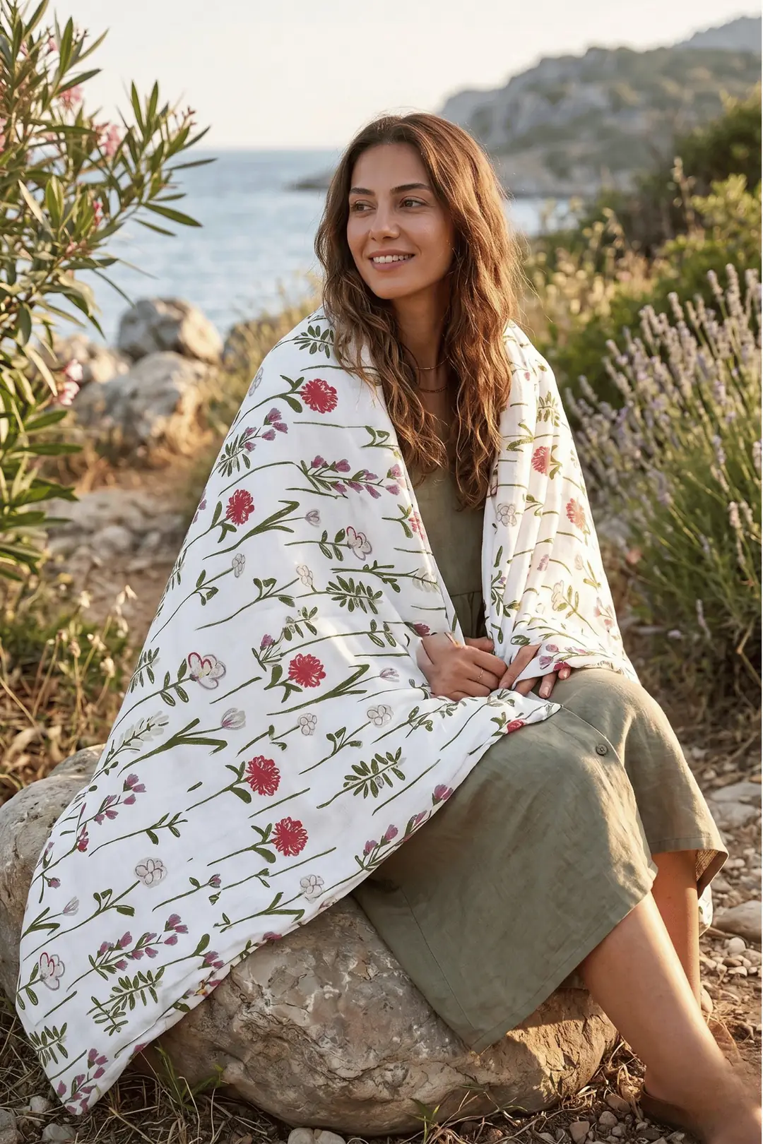 Cotton Collection Çift Kişilik Pike Fleur