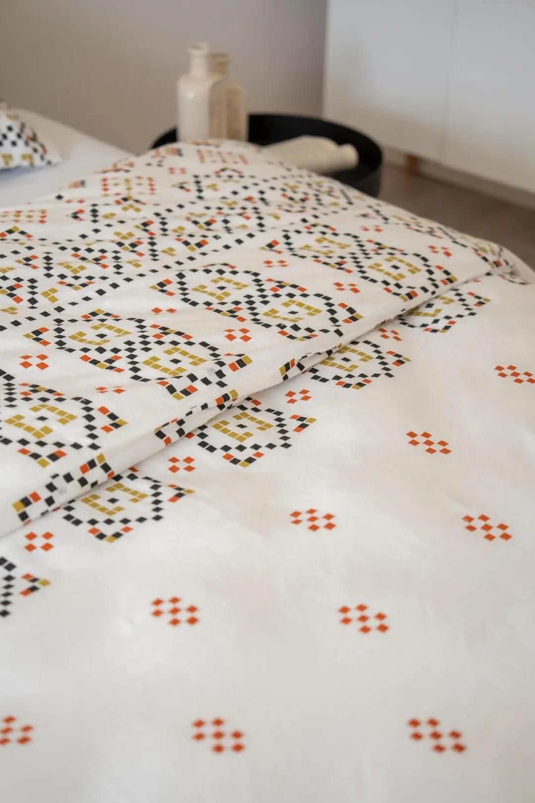 Cotton Collection Kışlık Pazen Çift Kişilik Nevresim Seti Boho Pearl 7