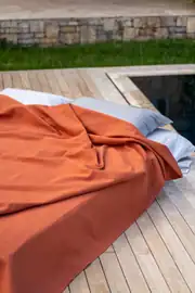 Cotton Collection Çift Kişilik Yatak Örtüsü Kiremit 10