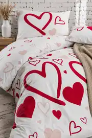 Cotton Collection Ranforce Tek Kişilik Nevresim Takımı Amor 2