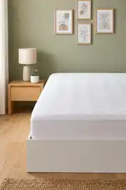 Cotton Collection Çift Kişilik Kapitone Yatak Alezi ( Fitted ) 160x200 cm Beyaz 2