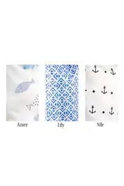 Cotton Collection Döşemelik Masa Örtüsü Lily Mavi 2