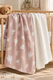 Flanel İkili Bebek Battaniyesi Soft Garden 1