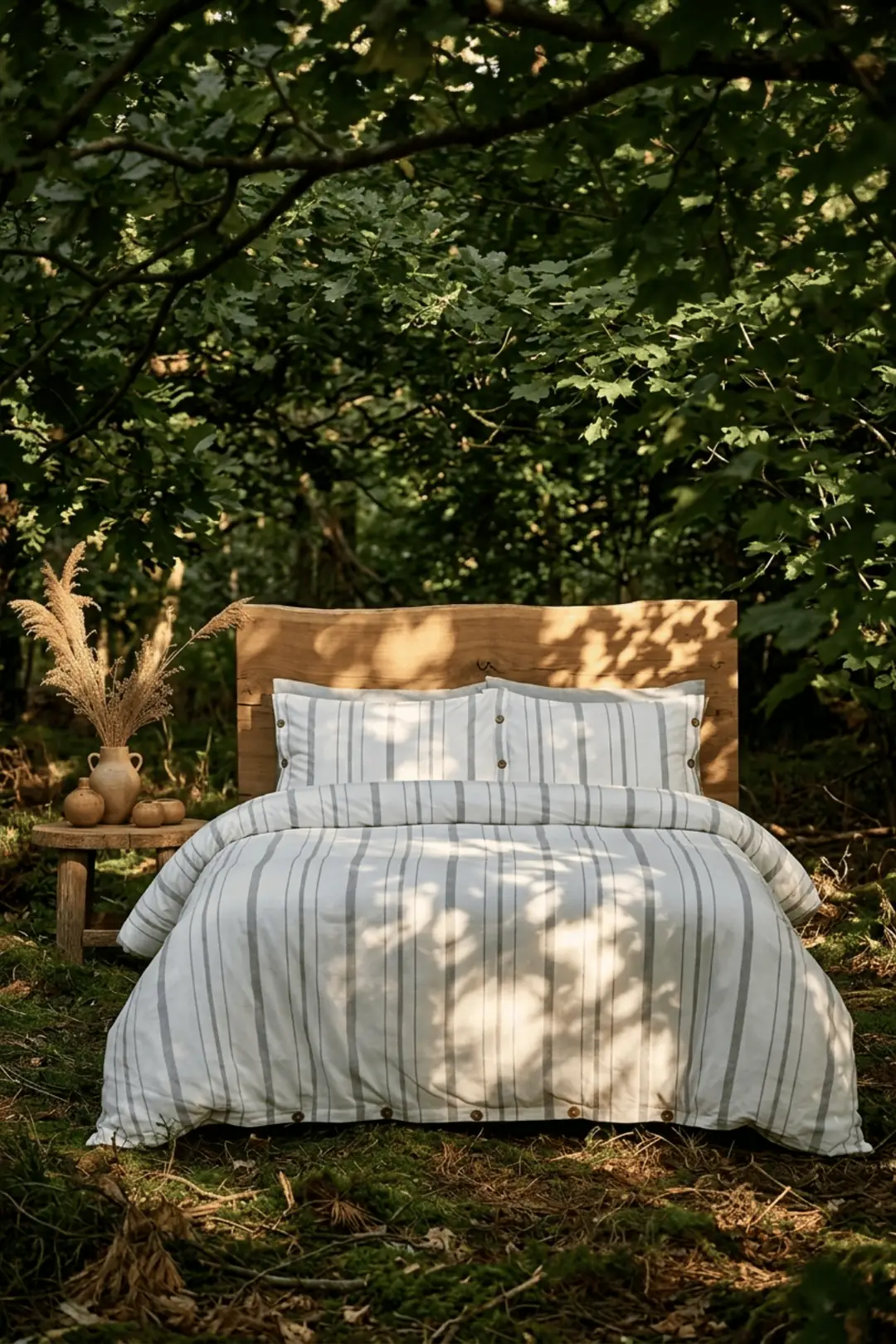 Cotton Collection Çift Kişilik Çizgili Nevresim Seti Solinea