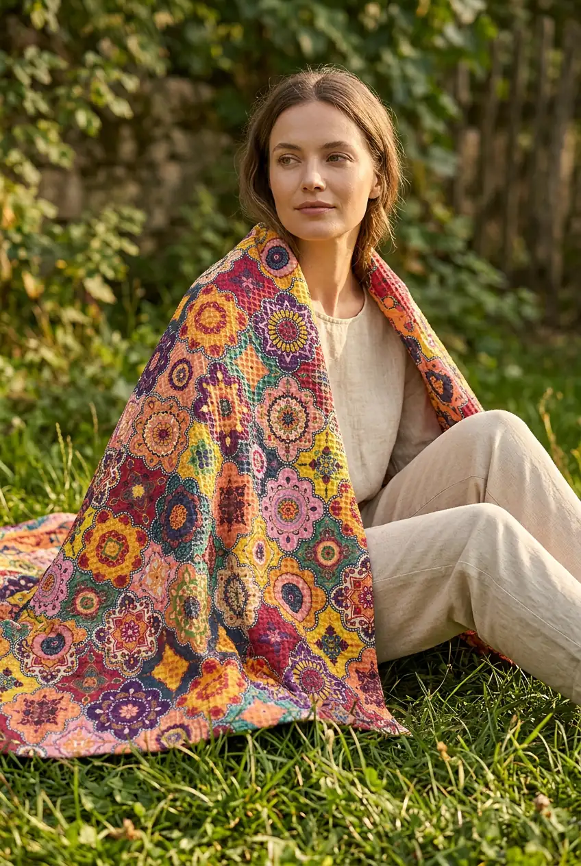 Cotton Collection Çift Kişilik Pike Harmoni 3