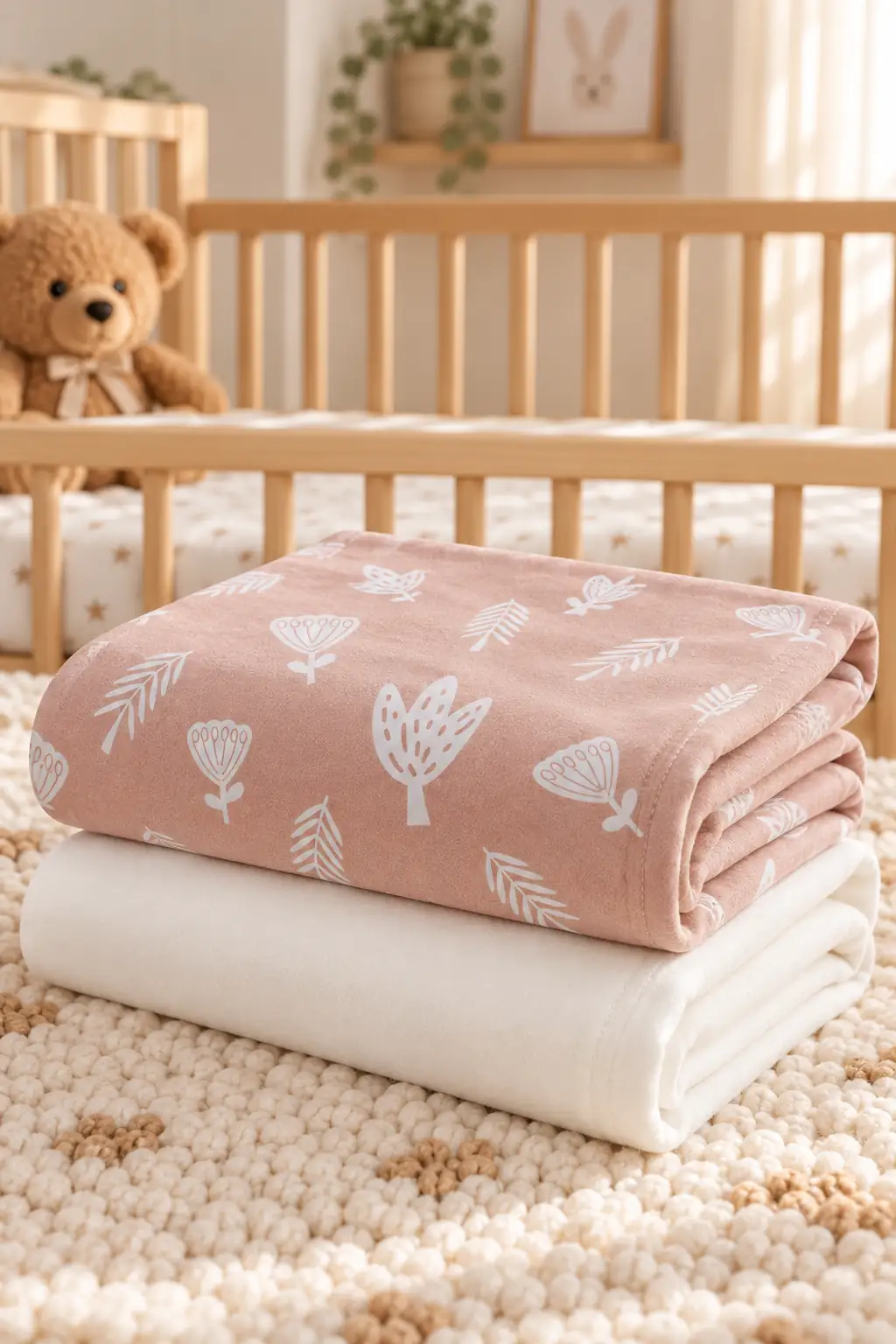 Flanel İkili Bebek Battaniyesi Soft Garden 2