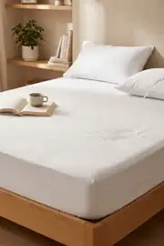 Cotton Collection Çift Kişilik Sıvı Geçirmez Fitted Yatak Alezi Beyaz 140x200 1