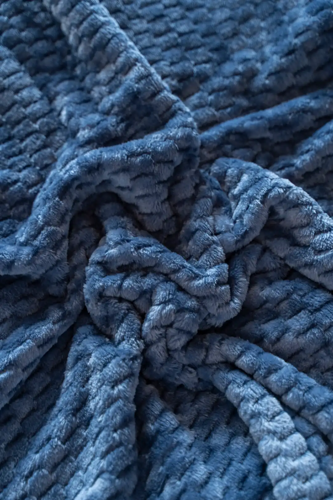 La Notte Soft Elegant Çift Kişilik Battaniye Koyu Mavi 4