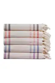 Cotton Collection Bukle Peştamal Havlu Çizgili Saçaklı Kre-pem 2