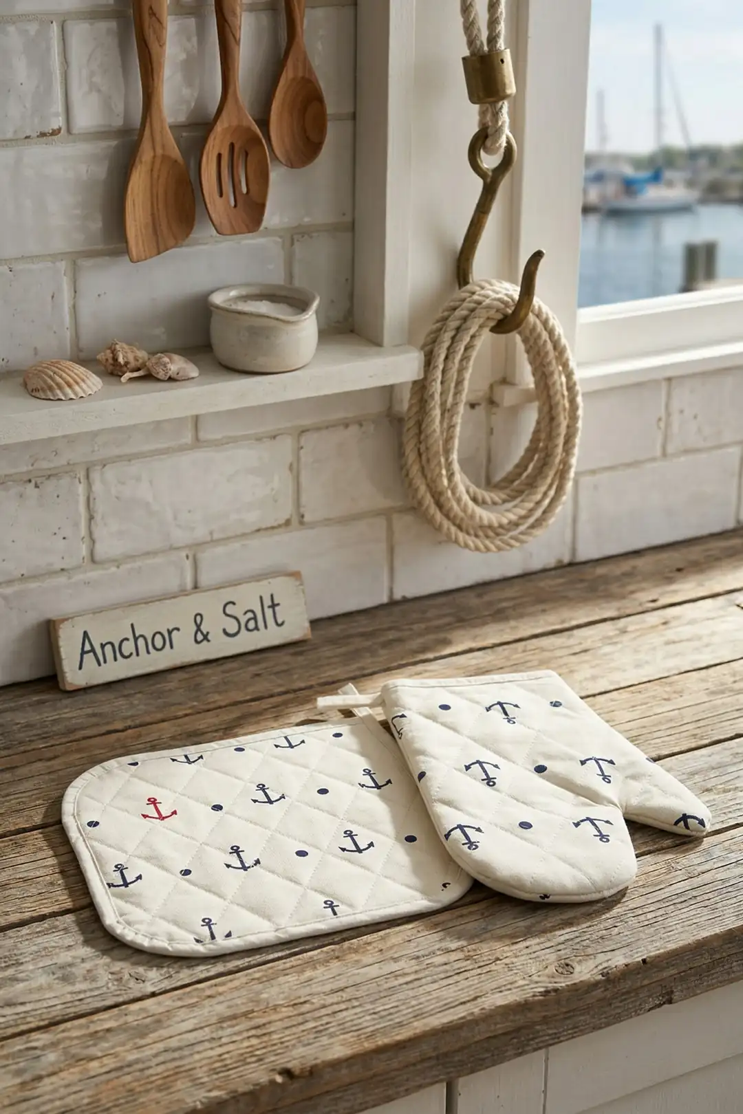 Cotton Collection Döşemelik Tutacak+Eldiven Nile 1