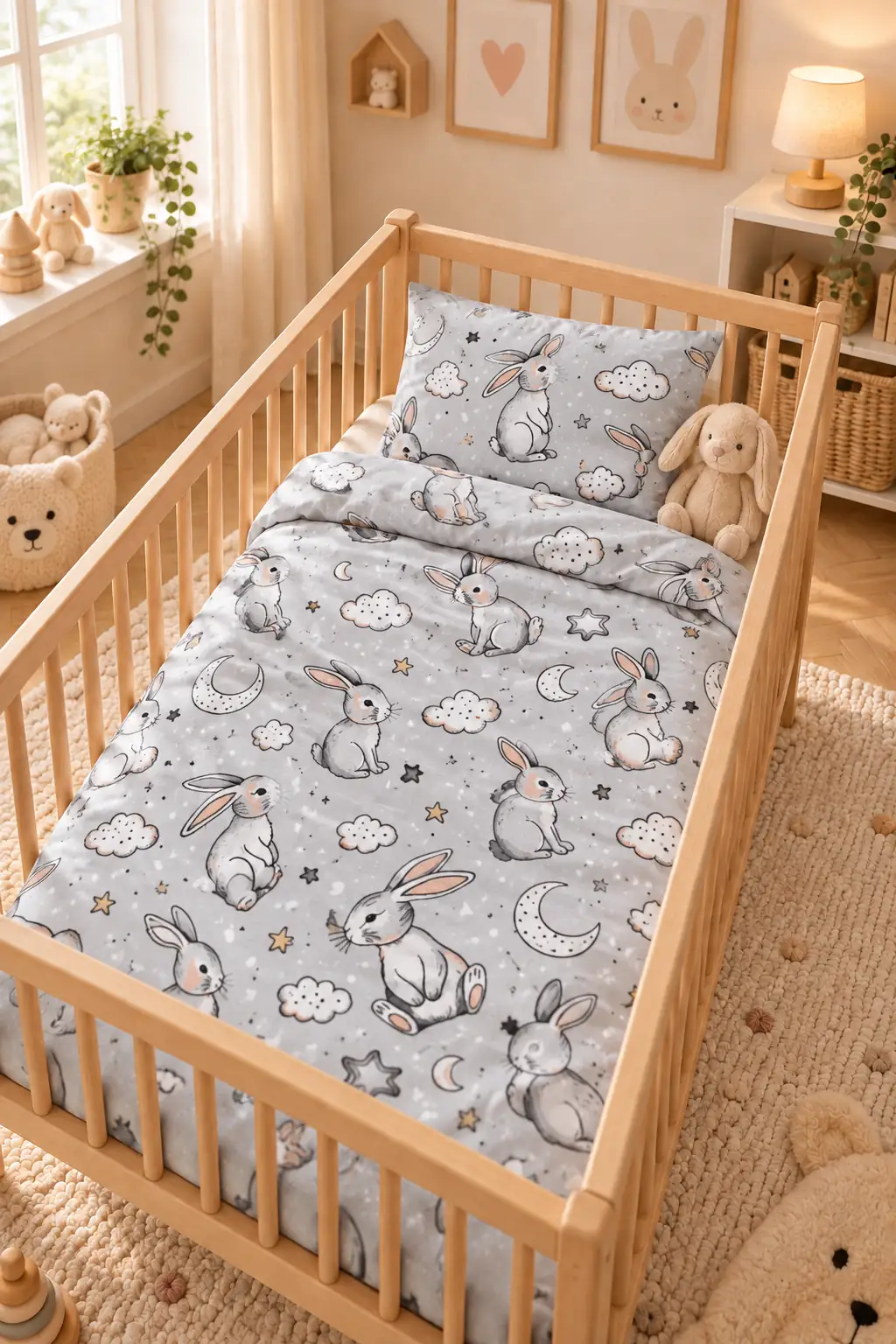 Flanel Bebek Nevresim Seti Sweet Bunny