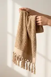 Cotton Collection Bukle Banyo Havlusu Peşkir Bej 70x150 2