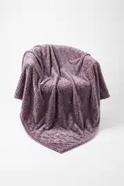 La Notte Soft Elegant Tek Kişilik Battaniye Mürdüm 5