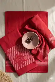 Cotton Collection Bukle Plaj Havlusu Çark Kırmızı 2