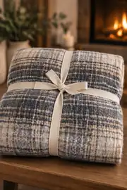 La Notte Scotch Trendy Tek Kişilik Battaniye Gri 3
