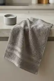 Cotton Collection Bukle Mutfak Havlusu Bordürlü Gri 2