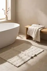Cotton Collection 2'li Klozet Takımı Line Krem 60x100+50x60 3