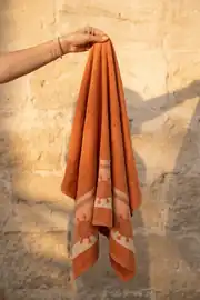 Cotton Collection Bukle Plaj Havlusu Çark Orange 4