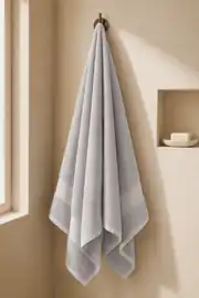 La Notte Solid Colors Banyo Havlusu Açık Gri 90x145 cm 1
