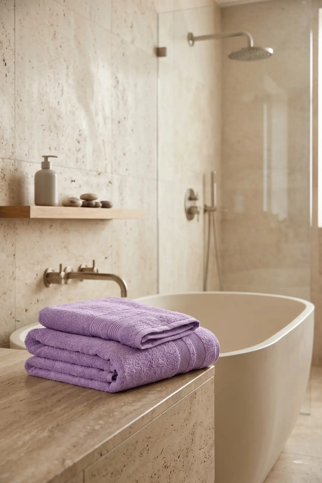 Cotton Collection Banyo Havlusu Lila 3