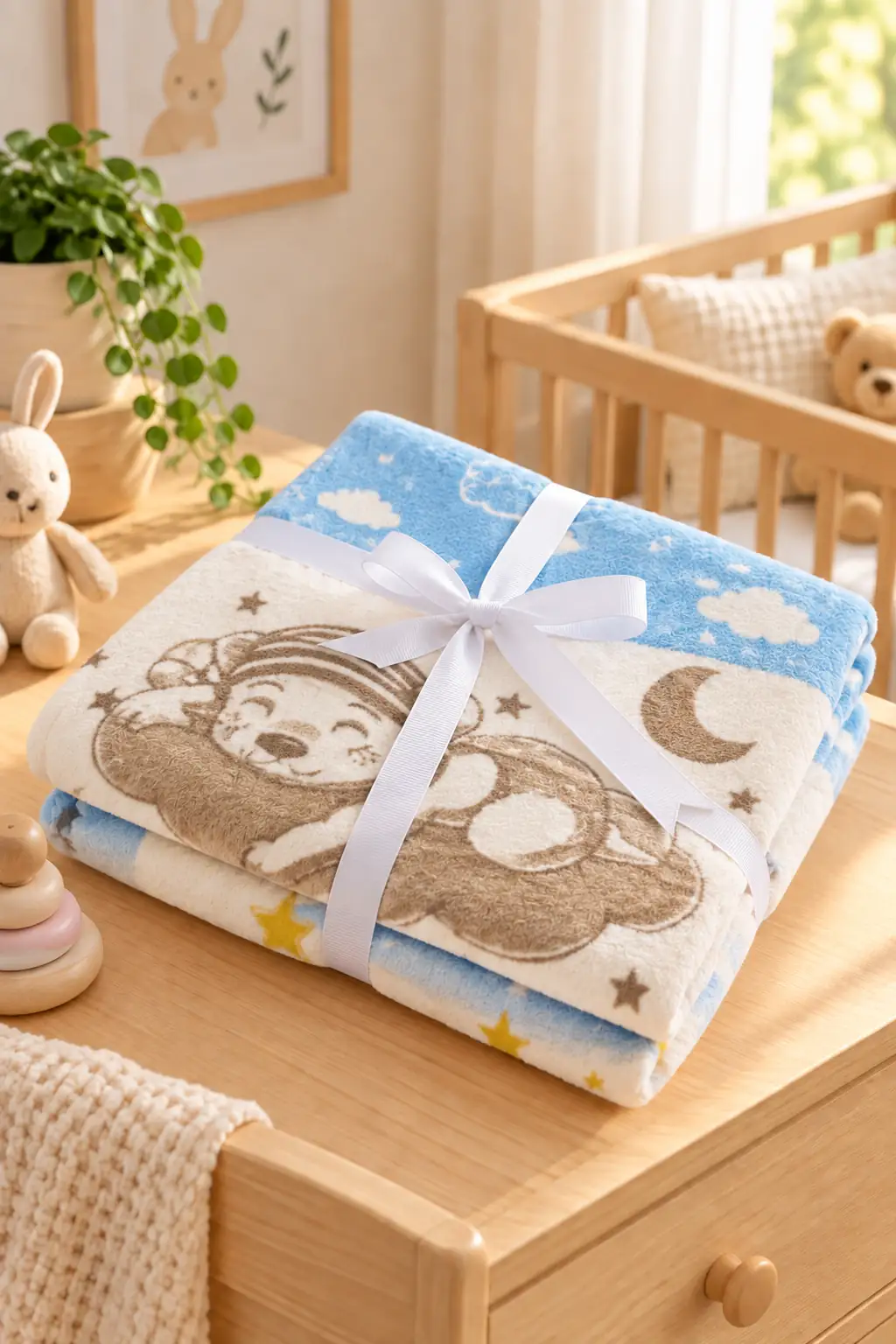 Cotton Collection Bebek Battaniye Mavi 3