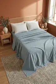 Cotton Collection Linen Çift Kişilik Pike Petrol 210x230 cm 4