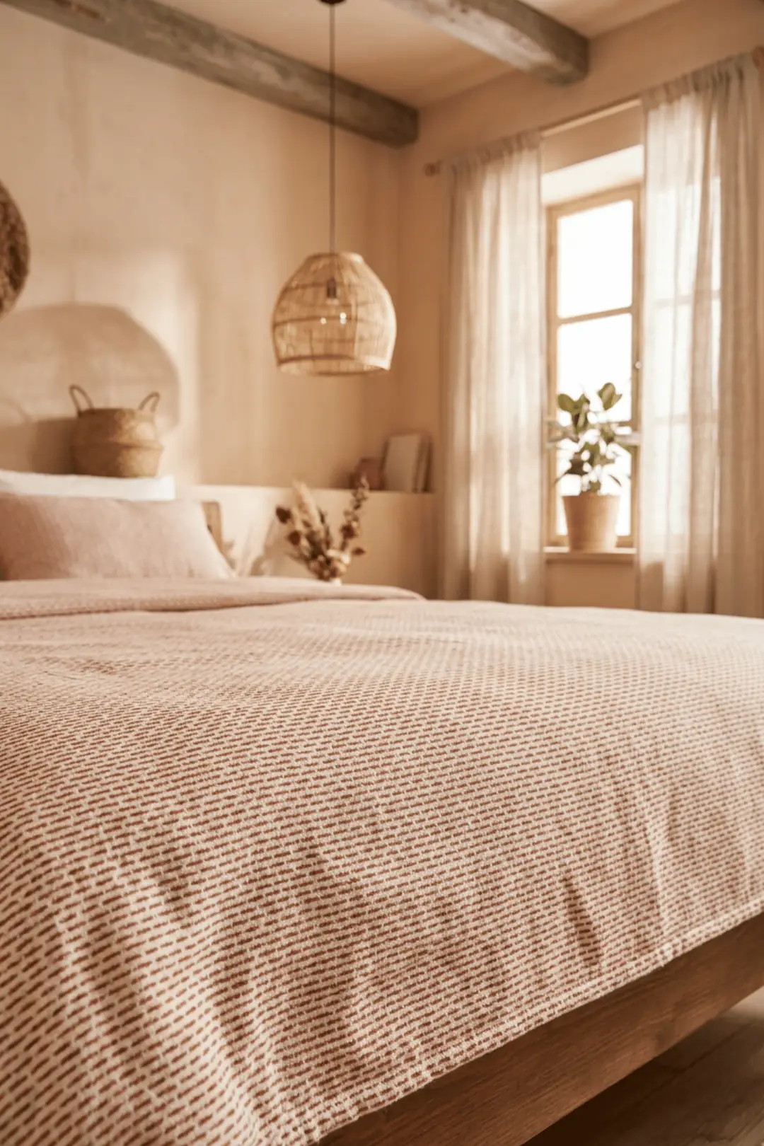 Cotton Collection Dash Çift Kişilik Pike Kiremit 210x230 cm 3